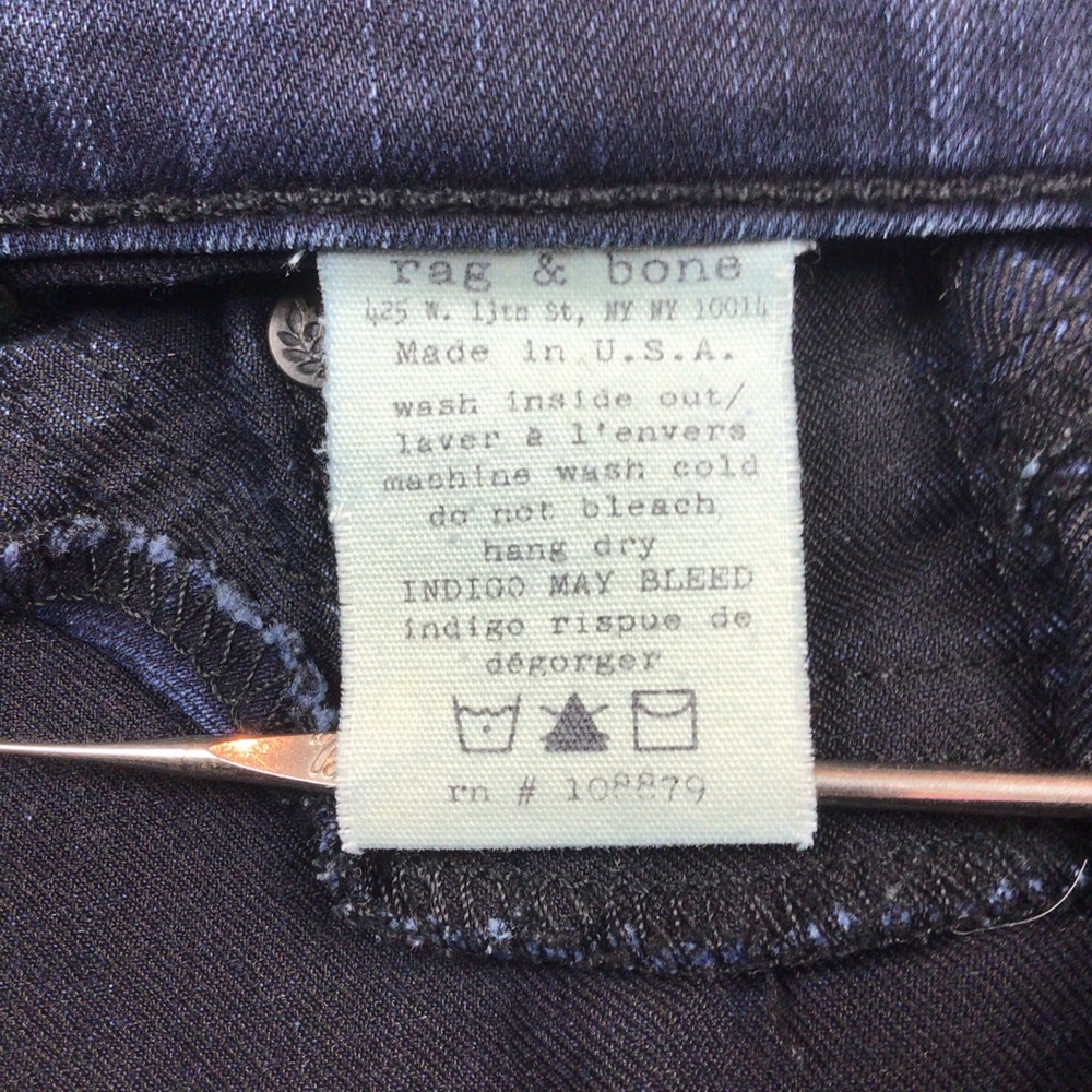 rag & bone dark blue legging jeans - Picture 9 of 9